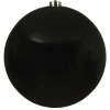Decoris Kerstbal - zwart - groot - kunststof - 20 cm Discount