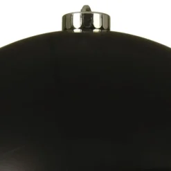 Decoris Kerstbal - zwart - groot - kunststof - 20 cm Discount