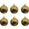 Decoris kerstballen - 6x - goud - D8 cm - glas Sale