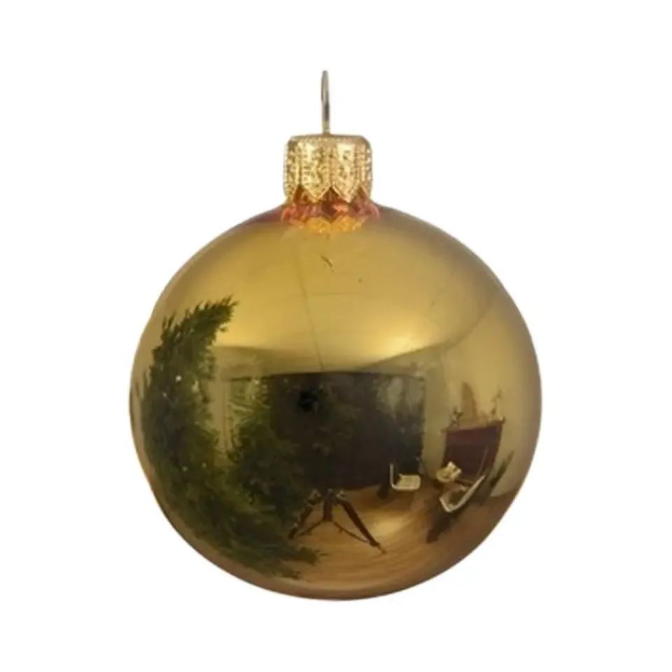 Decoris kerstballen - 6x - goud - D8 cm - glas Sale