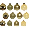 Decoris kerstballen - 42x - goud - glas - 5-6-7 cm Hot