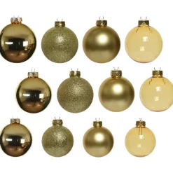 Decoris kerstballen - 42x - goud - glas - 5-6-7 cm Hot
