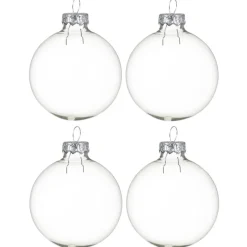Decoris kerstballen - 8x - transparant - D7 cm - glas Sale