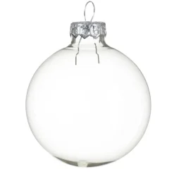 Decoris kerstballen - 8x - transparant - D7 cm - glas Sale