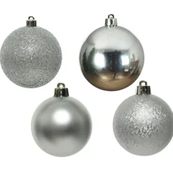 Decoris kerstballen - 30x st - zilver - D6 cm Hot