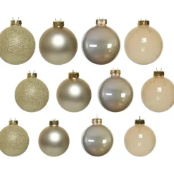 Decoris Kerstballen set - 42x - parel - glas - 5 tot 7 cm Clearance