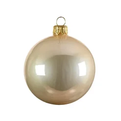 Decoris Kerstballen set - 6x stuks - parel/champagne - 6 cm Online