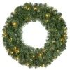 Decoris Kerstkrans - groen - warm verlichting - timer - 60 cm Outlet