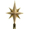 Decoris kerstpiek ster - goud - kunststof - 25,5 cm Sale