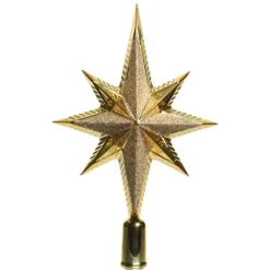 Decoris kerstpiek ster - goud - kunststof - 25,5 cm Sale