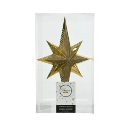 Decoris kerstpiek ster - goud - kunststof - 25,5 cm Sale
