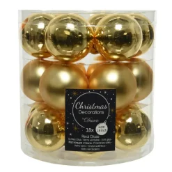 Decoris Kleine kerstballen - 18x - goud - D4 cm - glas Sale