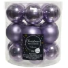 Decoris Kleine kerstballen - 18x - lila paars - D4 cm - glas Clearance