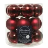 Decoris Kleine kerstballen - 18x - donkerrood - D4 cm - glas Online