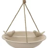 Decoris Vogelbad - bamboe hout - beige - drinkschaal - 27 cm Clearance