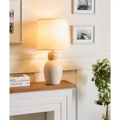 Leen Bakker DEDURU - Tafellamp - Beige - Keramiek Outlet