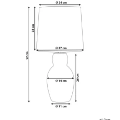 Leen Bakker DEDURU - Tafellamp - Beige - Keramiek Outlet