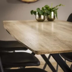 Dimehouse Deens ovale eettafel Hanna 160x90 eiken antiquewash - 160x160x76 cm - Eikenhout Hot