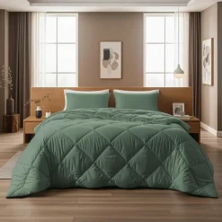 Sleeptime Dekbed zonder Overtrek Diamond 200x200 – Incl. Kussenslopen – Wasbaar – Groen New