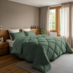 Sleeptime Dekbed zonder Overtrek Diamond 200x200 – Incl. Kussenslopen – Wasbaar – Groen New