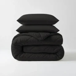 Sleeptime Dekbed zonder Overtrek Diamond 200x200 – Incl. Kussenslopen – Wasbaar – Zwart Hot