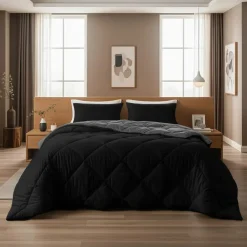 Sleeptime Dekbed zonder Overtrek Diamond 140x200 – Incl. Kussenslopen – Wasbaar – Zwart Best