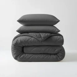 Sleeptime Dekbed zonder Overtrek Diamond 240x200 – Met Kussenslopen – Wasbaar – Antraciet