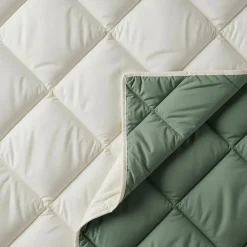 Sleeptime Dekbed zonder Overtrek Diamond 140x200 – Met Kussenslopen– Wasbaar – Crème/Groen Outlet