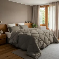 Sleeptime Dekbed zonder Overtrek Diamond 200x200 – Incl. Kussenslopen – Wasbaar – Taupe Sale