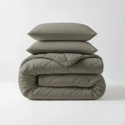 Sleeptime Dekbed zonder Overtrek Diamond 240x200 – Incl. Kussenslopen – Wasbaar – Kaki Hot