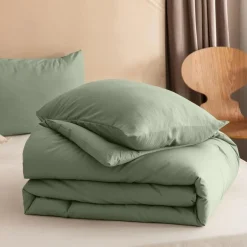 Sleeptime Dekbed zonder Overtrek 135x200 – Incl. Kussenslopen – Wasbaar – Groen Sale