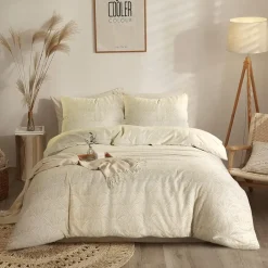 Leen Bakker Dekbedovertrek Adam - zand - 140x200/220 cm Hot