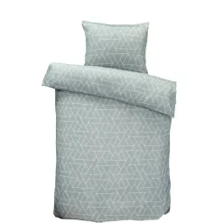 Leen Bakker Dekbedovertrek Austin - grijsgroen - 140x200 cm Online