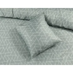 Leen Bakker Dekbedovertrek Austin - grijsgroen - 140x200 cm Online