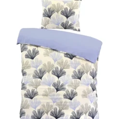 Leen Bakker Dekbedovertrek Boaz - wit/blauw - 140x220 cm