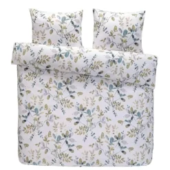 Leen Bakker Dekbedovertrek Carlijn botanisch - wit/groen - 240x200/220 cm New