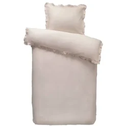 Leen Bakker Dekbedovertrek Cato effen - roze - 140x200/220 cm Clearance