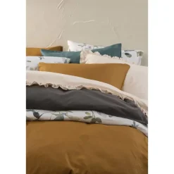 Leen Bakker Dekbedovertrek Cato effen - roze - 140x200/220 cm Clearance