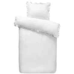 Leen Bakker Dekbedovertrek Cato effen - wit - 140x200/220 cm New