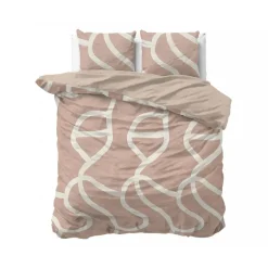 Sleeptime Dekbedovertrek Clay Contours 240x220 – Zacht Katoen – Incl. 2 Kussenslopen Hot