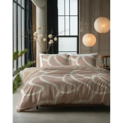 Sleeptime Dekbedovertrek Clay Contours 240x220 – Zacht Katoen – Incl. 2 Kussenslopen Hot