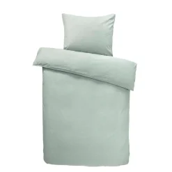 Leen Bakker Dekbedovertrek Dean effen - lichtgroen - 140x200 cm Outlet