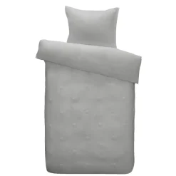 Leen Bakker Dekbedovertrek Eva - lichtgrijs - 140x200/220 cm Outlet