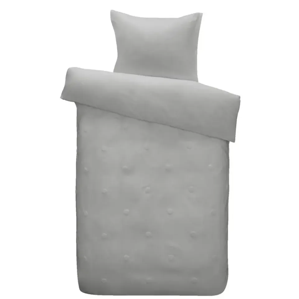 Leen Bakker Dekbedovertrek Eva - lichtgrijs - 140x200/220 cm Outlet