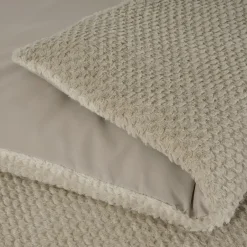 Sleeptime Dekbedovertrek Fur Teddy 140x220 – Fluweelzacht & Knus Design – Taupe Hot