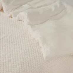 Sleeptime Dekbedovertrek Fur Teddy 140x220 – Fluweelzacht & Knus Design – Beige Outlet