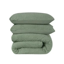 Sleeptime Dekbedovertrek Fur Teddy 140x220 – Fluweelzacht & Knus Design – Groen Hot