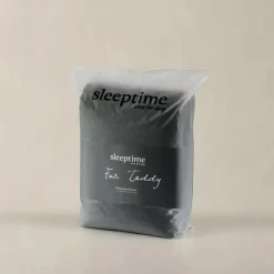 Sleeptime Dekbedovertrek Fur Teddy 140x220 – Fluweelzacht & Knus Design – Antraciet Hot