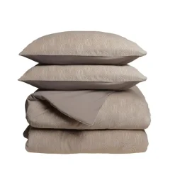 Sleeptime Dekbedovertrek Japandi 240x220 – Flanel Fleece – Zacht & Warm – Taupe Best