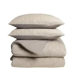 Sleeptime Dekbedovertrek Japandi 240x220 – Flanel Fleece – Zacht & Warm – Beige Hot